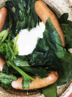 電子レンジでほうれん草のポパイ蒸し-レシピのメイン写真