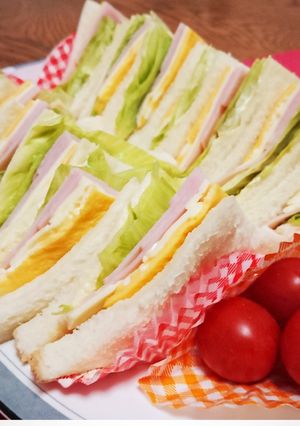 卵焼きに片栗粉がコツの♪ミックスサンド♪-レシピのメイン写真