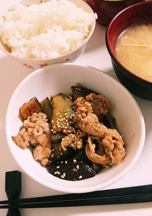 豚肉と茄子のしょうが焼き風-レシピのメイン写真