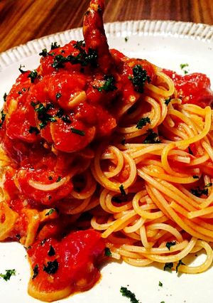 にんにくとトマトのスパゲティ-レシピのメイン写真