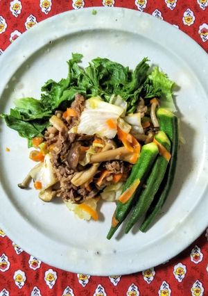 牛肉とオクラの中華炒め-レシピのメイン写真