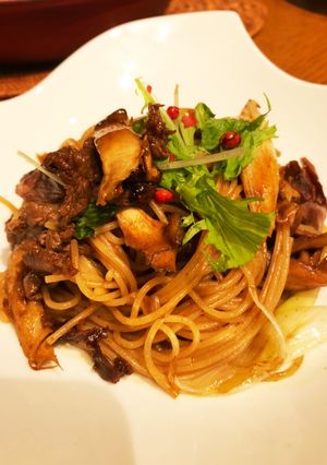 きのこの和風パスタ 甜麺醤味-レシピのメイン写真