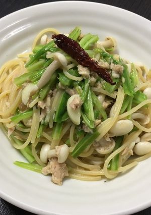 青龍菜(ドラゴンチャイブ)とツナのパスタ-レシピのメイン写真