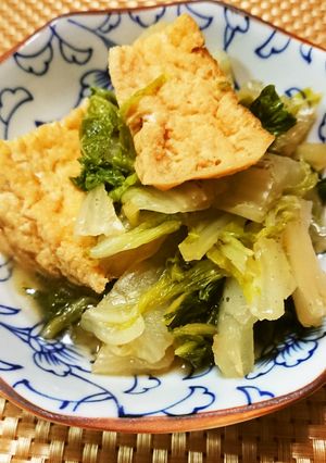 白菜と厚揚げの煮物-レシピのメイン写真