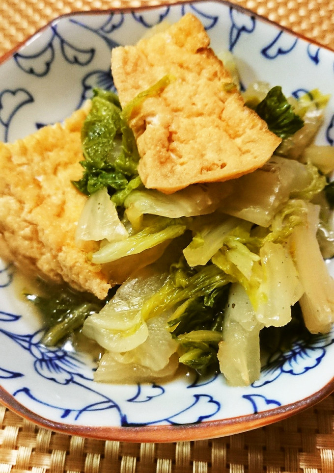 白菜と厚揚げの煮物-レシピのメイン写真