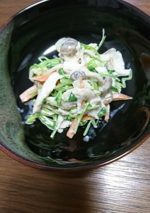 とても簡単。豆苗とササミの和え物-レシピのメイン写真