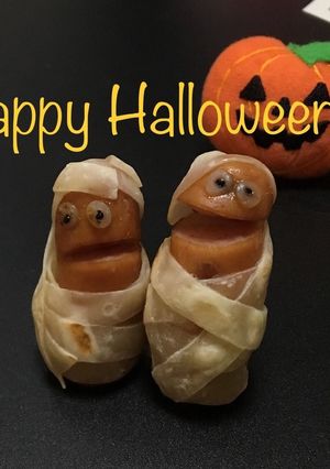 工作好きの 餃子の皮deミイラウィンナー-レシピのメイン写真