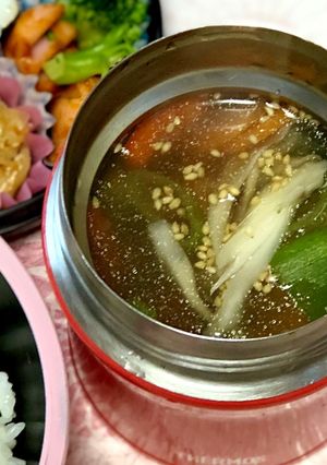 スープジャーで♡鶏肉の柚子胡椒スープ♪-レシピのメイン写真