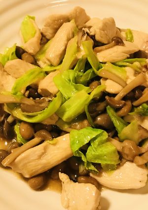 鶏肉＆きのこと納豆のオイスターソース炒め-レシピのメイン写真