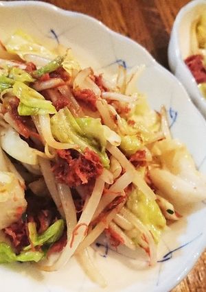 コンビーフのモヤシ炒め-レシピのメイン写真