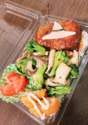 ハンバーグ弁当2-レシピのメイン写真