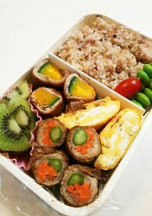 お弁当(10/24)豚肉の野菜巻き-レシピのメイン写真