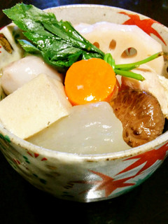冬瓜と高野豆腐と鶏肉と里芋と蓮根の煮物-レシピのメイン写真