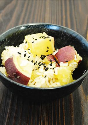 ほうじ茶で炊く　さつまいもご飯-レシピのメイン写真