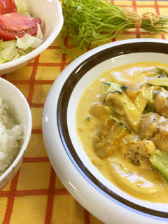 鶏とかぼちゃのクリーム煮(健康食)-レシピのメイン写真