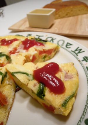 炊飯器ｄeふわふわオープンオムレツ-レシピのメイン写真