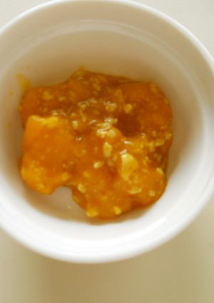 離乳食中期　かぼちゃのそぼろあんかけ-レシピのメイン写真