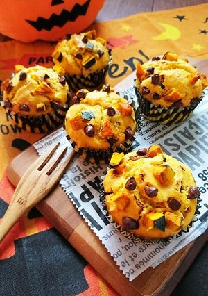 ハロウィンにも☆簡単かぼちゃマフィン。-レシピのメイン写真