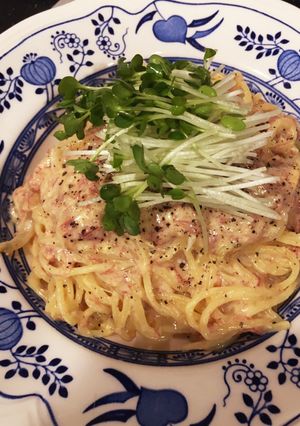 コーンビーフ のカルボナーラ-レシピのメイン写真