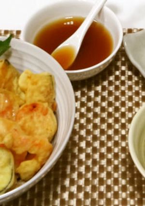しいらと野菜フライ丼＆もずくスープ-レシピのメイン写真