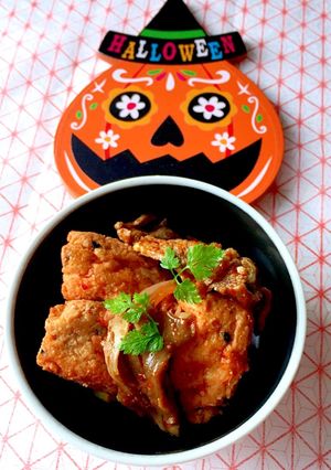 がんもどきと豚肉キムチ炒めへんこだれ味-レシピのメイン写真