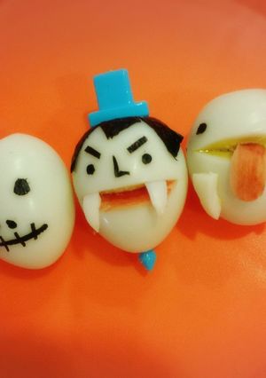 ハロウィンキャラ弁おかずドラキュラおばけ-レシピのメイン写真