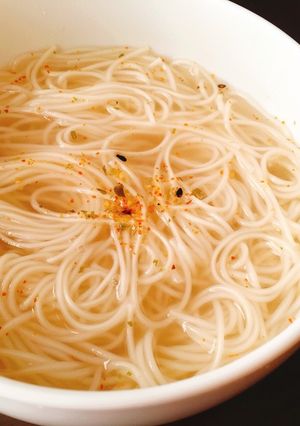 白だしで！温かい素麺-レシピのメイン写真