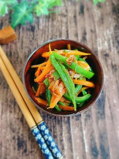 簡単!人参とピーマンのバター醤油きんぴら-レシピのメイン写真