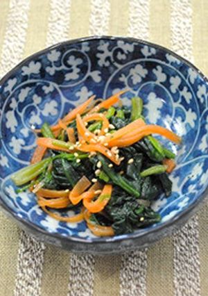 にんじん入りほうれん草のごま和え-レシピのメイン写真