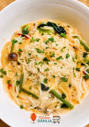 【🇲🇾ラクサ🇸🇬】無限背徳スープ｜牛乳と余りご飯で！-レシピのメイン写真