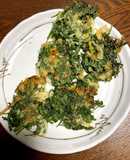 にんじんの間引き菜のチーズ焼き