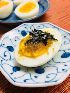 ゆで卵に柚子胡椒×ごま油-レシピのメイン写真