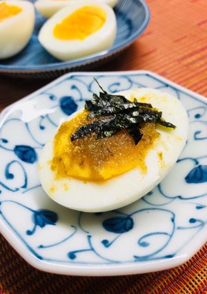ゆで卵に柚子胡椒×ごま油-レシピのメイン写真