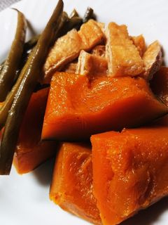 カボチャとさやいんげんの煮物-レシピのメイン写真