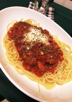 我が家の鉄板トマトパスタ-レシピのメイン写真