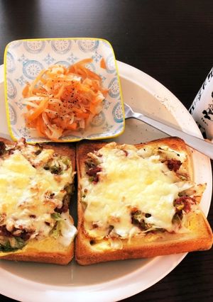 コンビーフとキャベツのチーズトースト-レシピのメイン写真