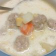 豆乳でミートボールシチュー