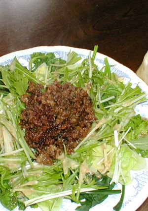 金ごまと肉味噌の春野菜サラダ☆-レシピのメイン写真