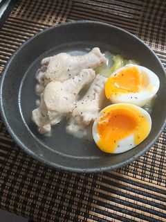 【簡単】手羽元と半熟玉子のあったかスープ-レシピのメイン写真