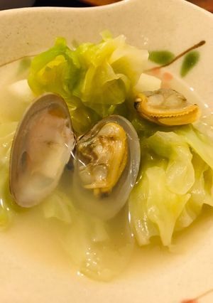 冷凍あさりとキャベツ五分で出来る酒蒸し？-レシピのメイン写真