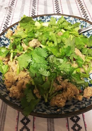ラープの様なひき肉おから炒め-レシピのメイン写真