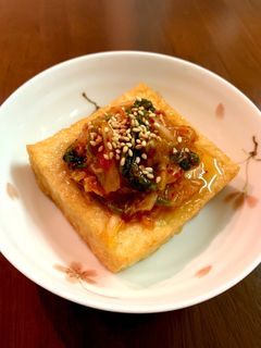 簡単!厚揚げのキムチのせ-レシピのメイン写真