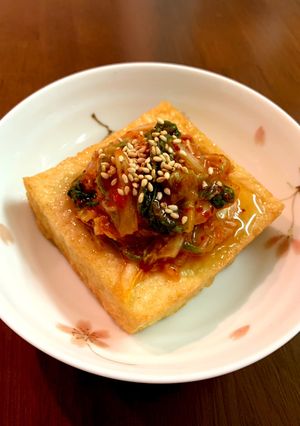 簡単!厚揚げのキムチのせ-レシピのメイン写真