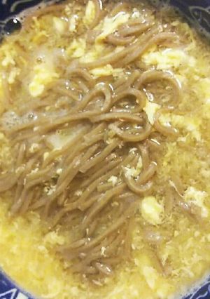 生姜風味の餡かけ卵とじ蕎麦-レシピのメイン写真