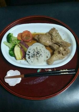 超簡単！めんつゆで手羽元の煮物(^q^)-レシピのメイン写真