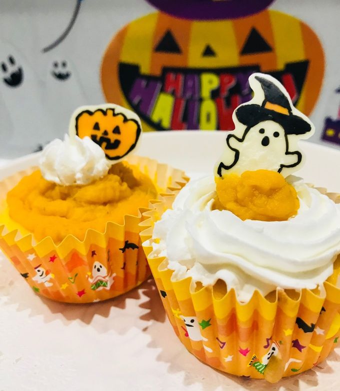 カボチャのカップケーキ☆ハロウィン仕様 by acco＊☻ 【クックパッド