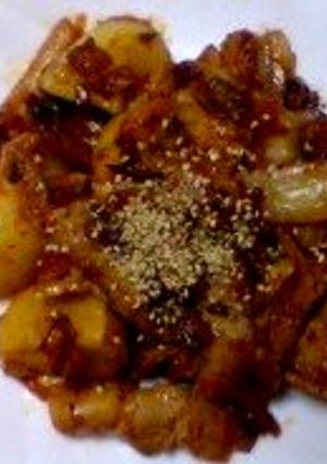 キムチの残り汁で　豚じゃがキムチ-レシピのメイン写真