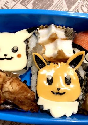 ピカチュウ&イーブイ♪キャラ弁♪♪-レシピのメイン写真