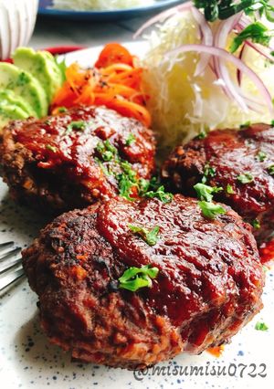 きんぴらたっぷり根菜ハンバーグ(動画有)-レシピのメイン写真