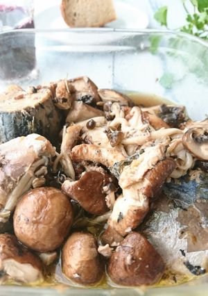 たっぷり200ｇ！キノコと鯖缶の煮物-レシピのメイン写真